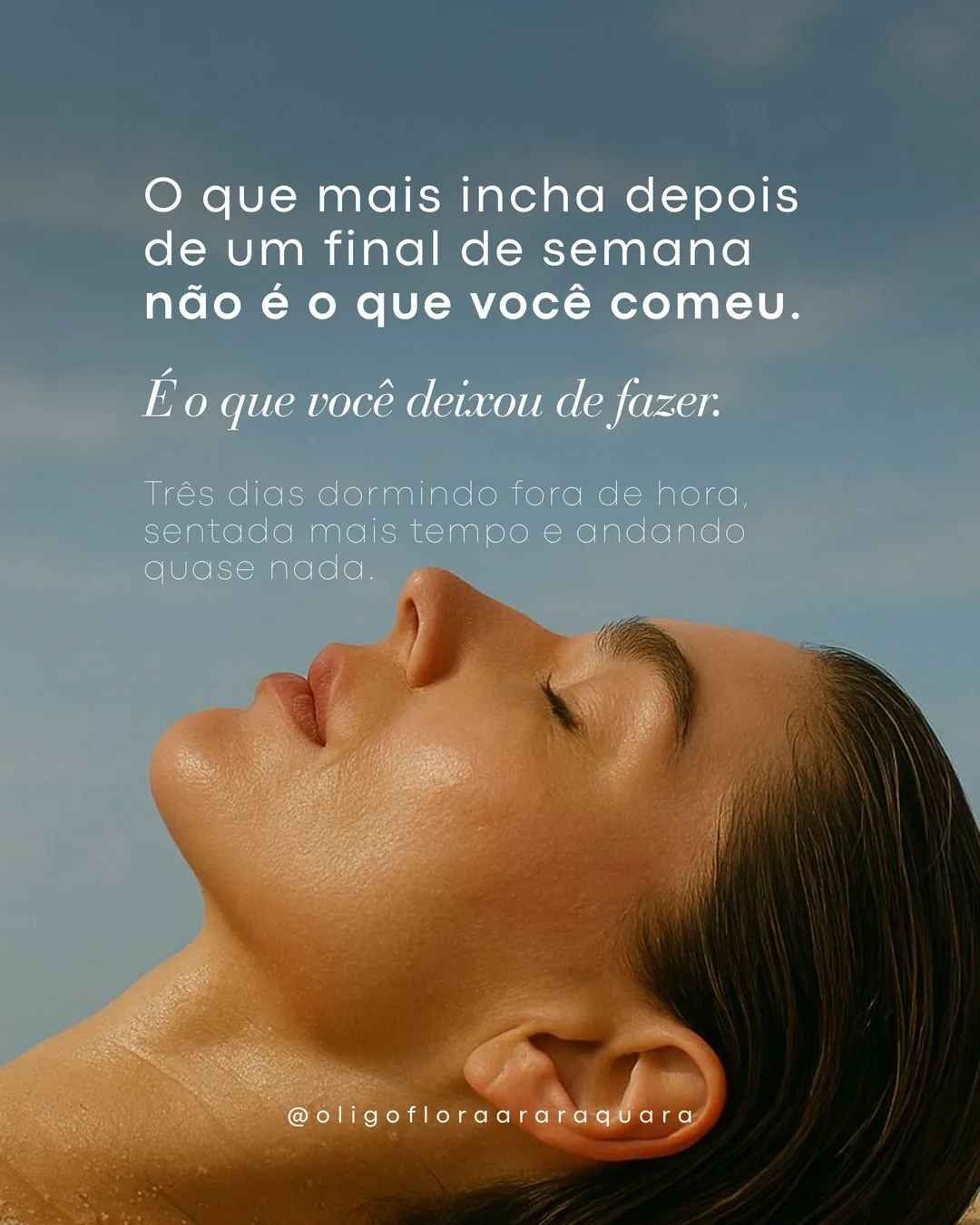 Oligoflora, slide 3 de 7: Sua meia deixou marca no tornozelo esse fim de semana?